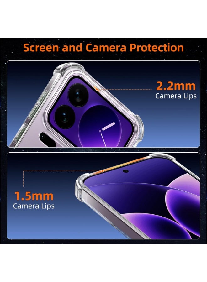 جراب حماية شفاف من مادة TPU مقاوم للصدمات لهاتف Xiaomi 17 Pro Max، مع أفضل حماية للكاميرا. - Image 3